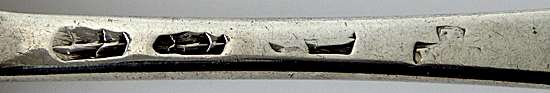 SN 3463 Hanoverian spoon by the Chawners with pseudo marks